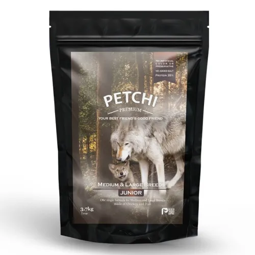Petchi Medium &amp; Large Junior Dry Dog Food With Chicken &amp; Fish