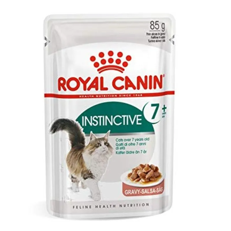 Royal Canin Instinctive Pouch Adult +7 Wet Cat Food In Sauce