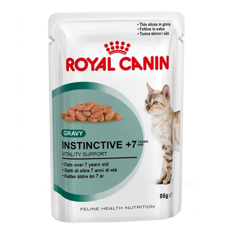 Royal Canin Instinctive Pouch Adult +7 Wet Cat Food In Sauce