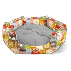  Vip hexagonal cats and dog bed, size 1, gray color