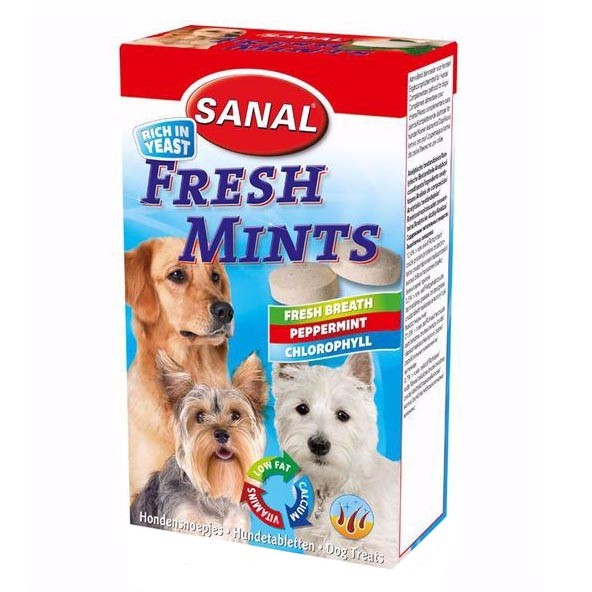 Sanal Dog Yeast Tablets With Mint, green tea, rosemary &amp; chlorophyll Flavor