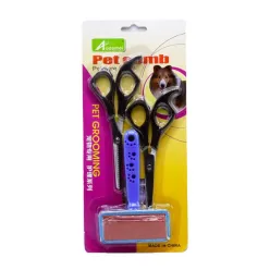 Petcomb Complete set of scissors and brushes