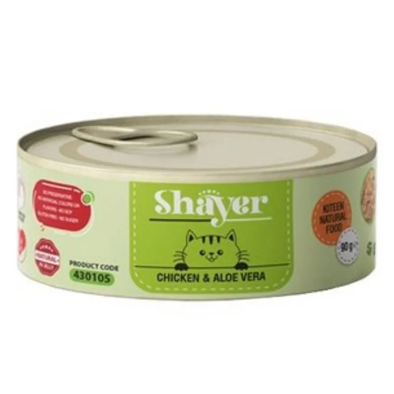 Shayer Pate Canned Kitten Wet Food With Chicken &amp; Aloe Flavor