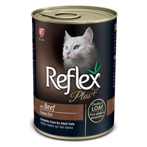  Reflex Plus Canned Wet Cat Food With Beef Flavor In Gravy