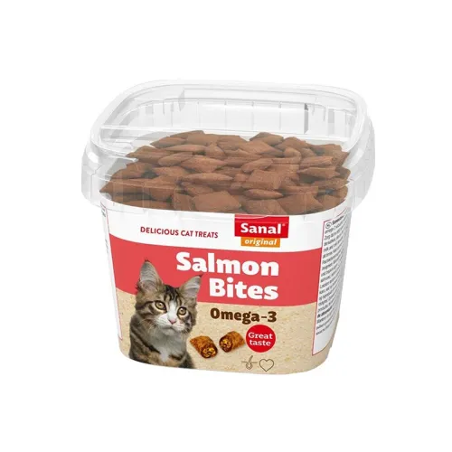 Sanal Cat Treat With Salmon Fish Flavor &amp; Omega 3 