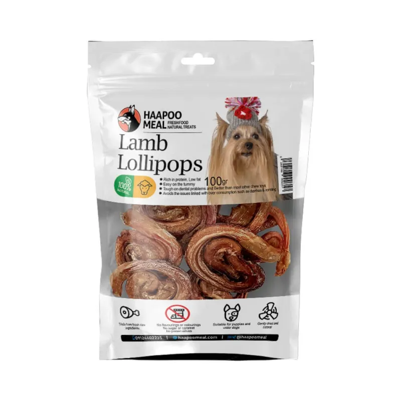 Hapoo Meal Natural Treat Dog With Lamb Lollipops 