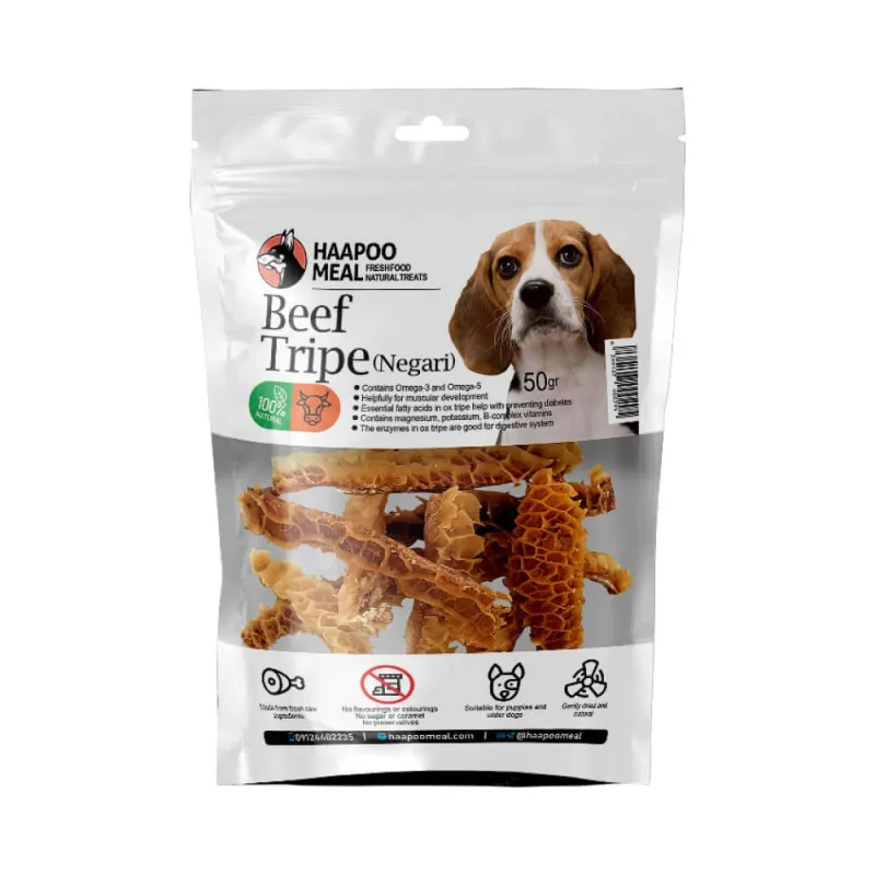 Hapoo Meal Natural Dog Treat With Beef Tripe