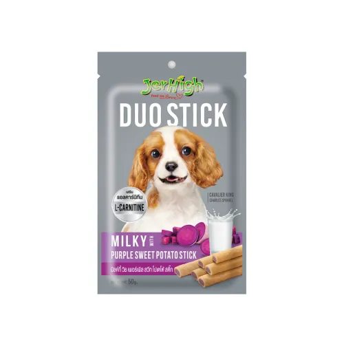 Jerhigh Duo Stick L-carnitine Dog Treat With Milk &amp; Purple Sweet Potato