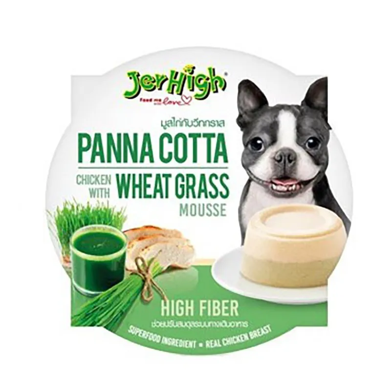  Jerhigh Panna Cotta Mousse Adult Wet Dog Food With Chicken &amp; Wheat Grass Flavor