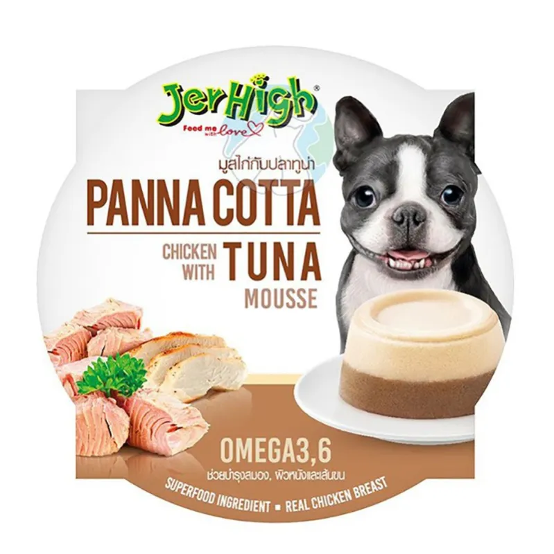 Jerhigh Panna Cotta Mousse Adult Wet Dog Food With Chicken &amp; Tuna Flavor