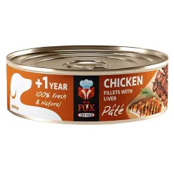 Fox Canned Adult Wet Dog Food With Chicken Fillets &amp; Liver