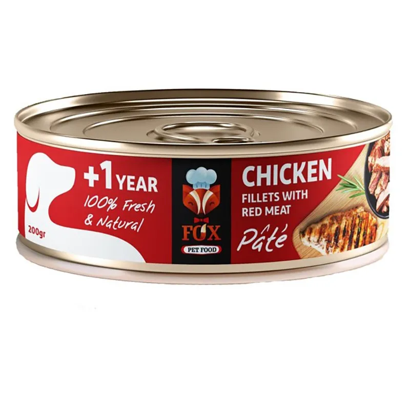 Fox Canned Adult Wet Dog Food With Chicken Fillets &amp; Red Meat