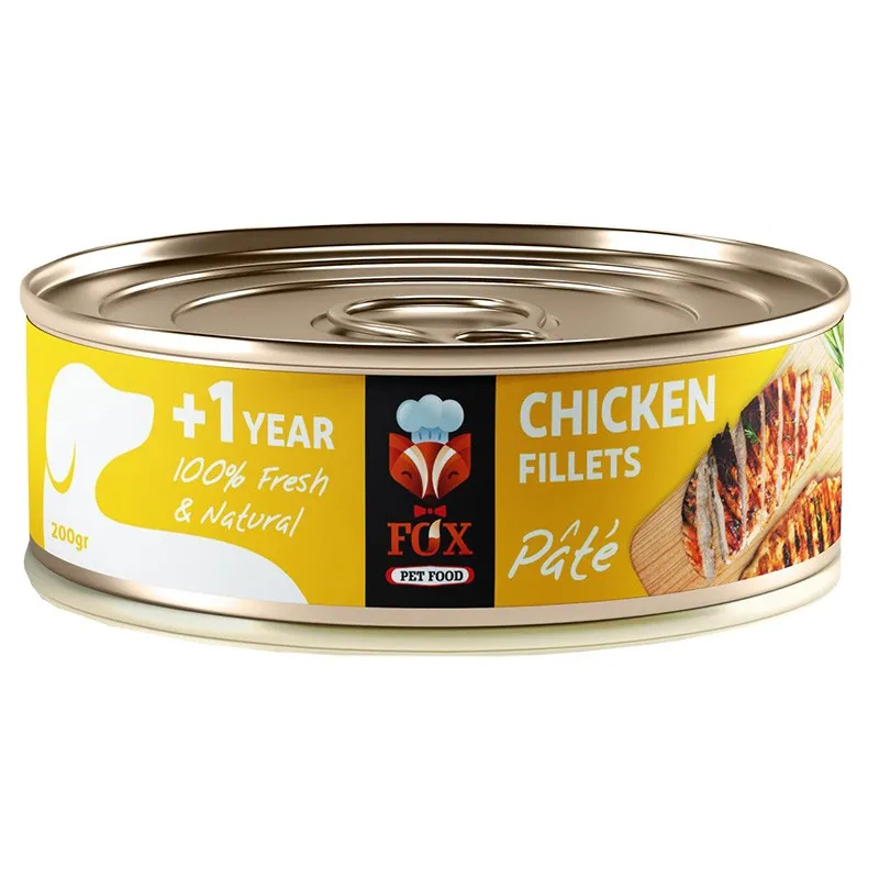 Fox Canned Adult Wet Dog Food With Chicken Fillets Flavor