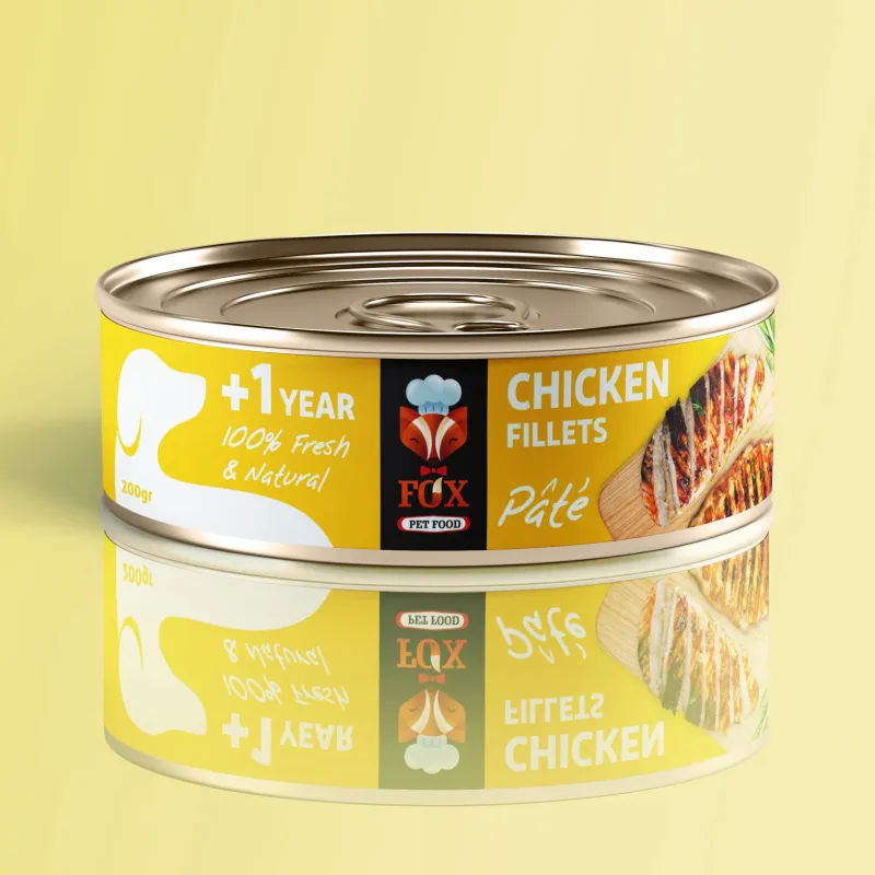 Fox Canned Adult Wet Dog Food With Chicken Fillets Flavor