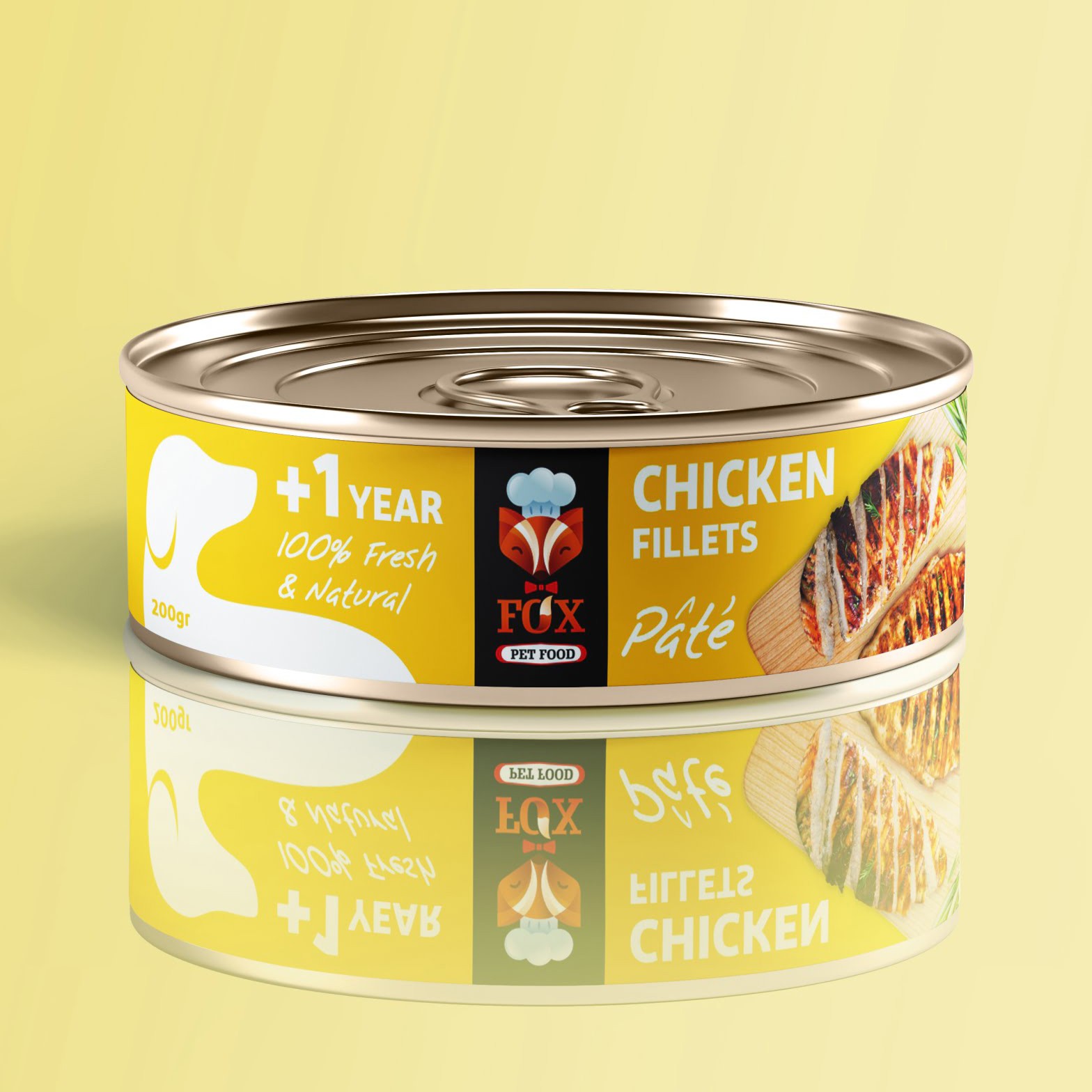 Fox Canned Adult Wet Dog Food With Chicken Fillets Flavor