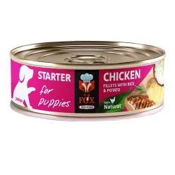   Fox Natural Canned Puppies Wet Food With Chicken Fillets &amp; Potato &amp; Rice Flavor