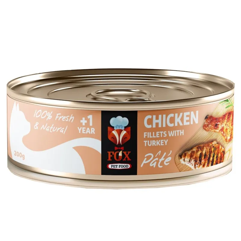 Fox Canned Cats Pate With Chicken Fillets And Turkey