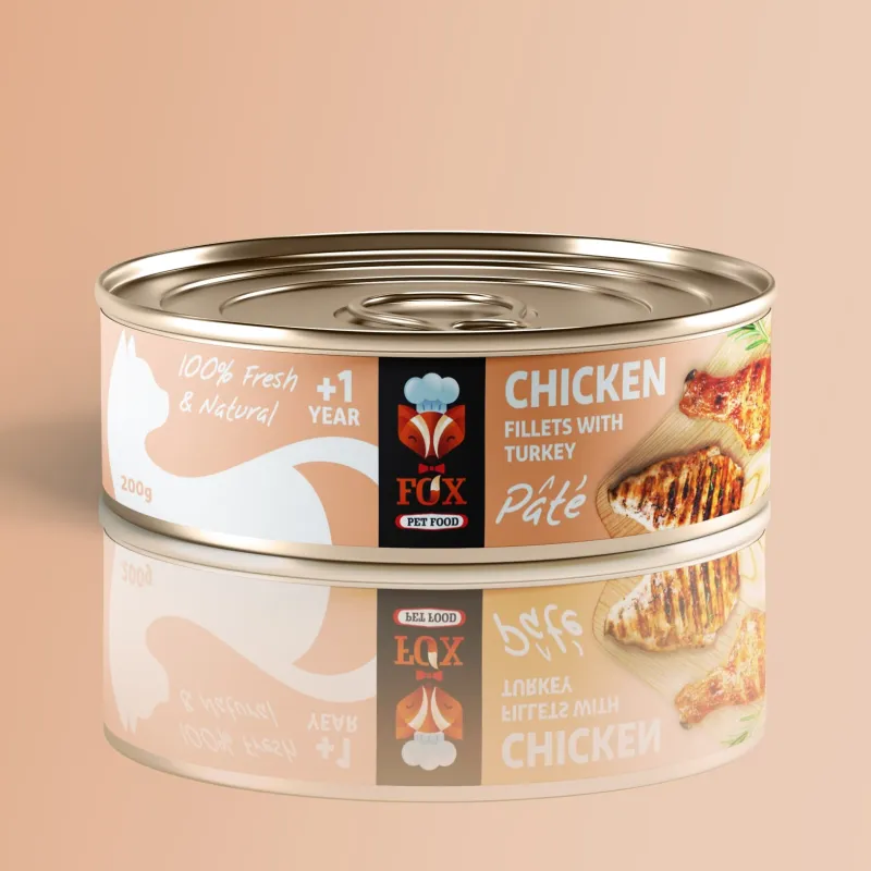 Fox Canned Cats Pate With Chicken Fillets And Turkey