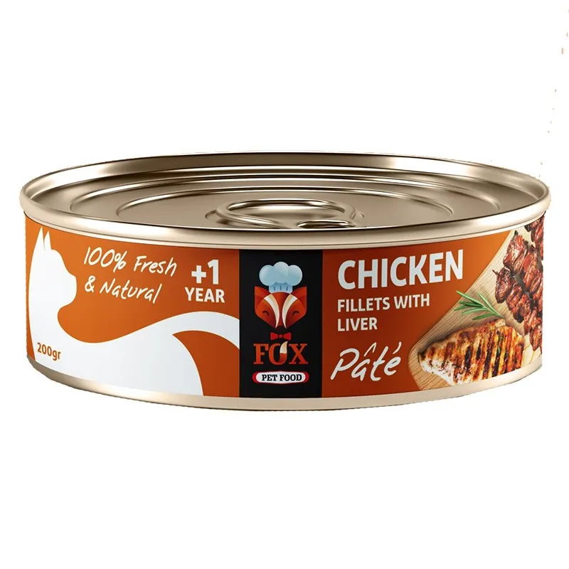 Fox Canned Cats Pate With Chicken Fillets And Liver