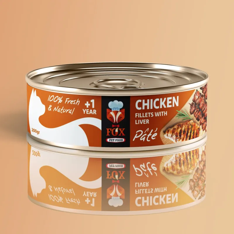 Fox Canned Cats Pate With Chicken Fillets And Liver