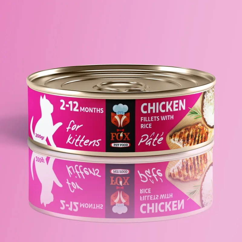 Fox Canned Kittens Pate With Chicken Fillets And Rice