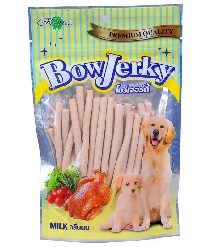 BowJerky Dog Stick Treat With Milk Flavor