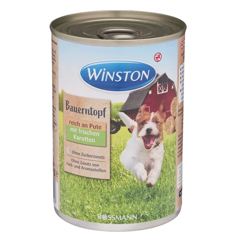 Winston Canned Adult Wet Dog Food With Turkey &amp; Rice Flavor