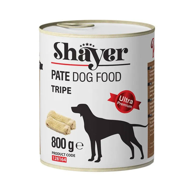 Shayer Pate Canned Adult Wet Dog Food With Tripe Flavor