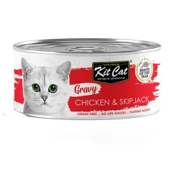 Kit Cat Gravy Chicken &amp; Skip Jack Canned Cat Food