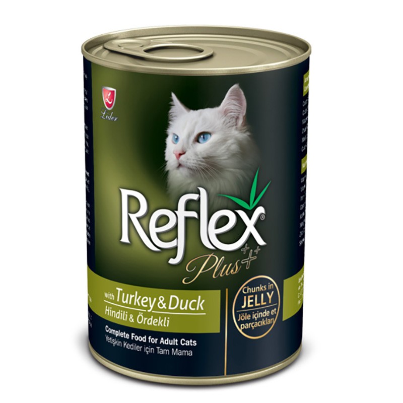 Reflex Plus Canned Adult Wet Cat Food With Turkey &amp; Duck Flavor In Jelly