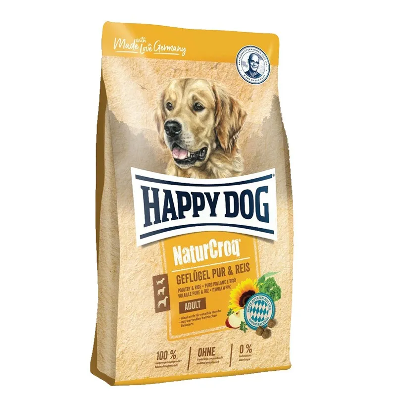 Happy Dog Nature Croq Adult Dry Dog Food With Poultry &amp; Rice Flavor