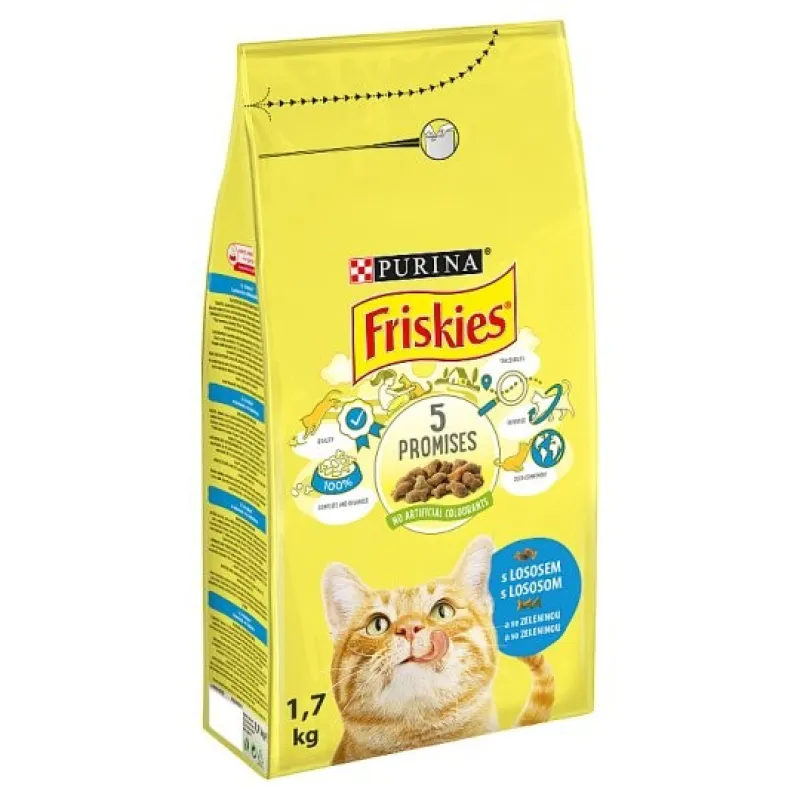 Friskies Adult Cat Dry Food With Salmon And Vegetable