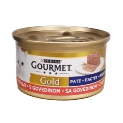 Gourmet Gold Pate Canned Adult Wet Cat Food With Beef Flavor