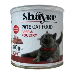 Shayer Pate Canned Adult Wet Cat Food With Beef &amp; Poultry Flavor