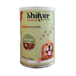 Shayer Chunky Canned Adult Wet Dog Food With Chicken In Gravy Flavor