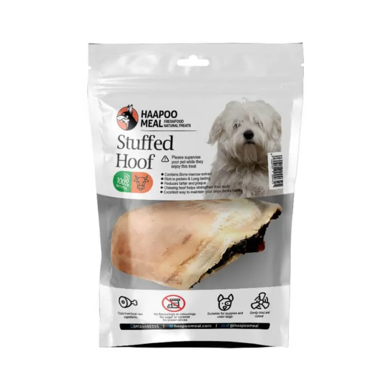 Hapoo Meal Natural Treat Dog With Stuffed Hoof