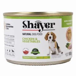 Shayer Natural Adult Wet Dog Food With Chicken &amp; Vegtabels Flavor