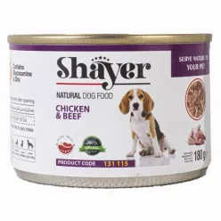 Shayer Natural Adult Wet Dog Food With Chicken &amp; Beef Flavor