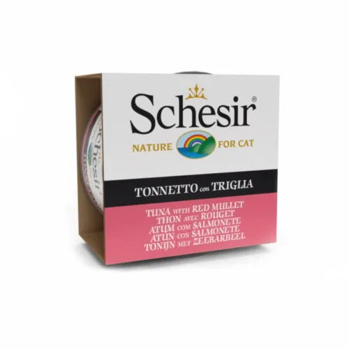 Schesir Canned Adult Wet Cat Food With Tuna Fish &amp; Red Mullet
