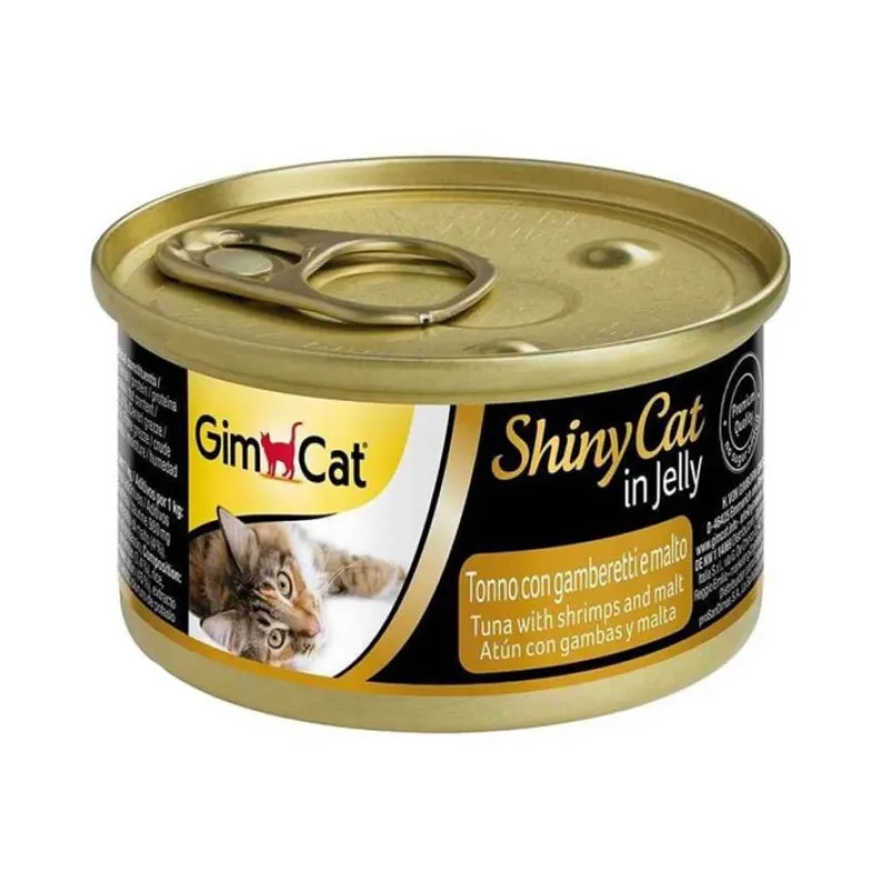 Gimcat Canned Adult Wet Cat Food With Tuna Fish ، Shrimp &amp; Malt Flavor In Jelly