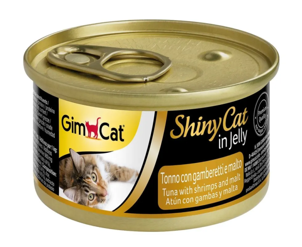 Gimcat Canned Adult Wet Cat Food With Tuna Fish ، Shrimp &amp; Malt Flavor In Jelly