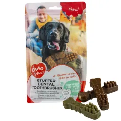 Duvo Stuffed Toothbrush Dog Dental With Mint Flavor