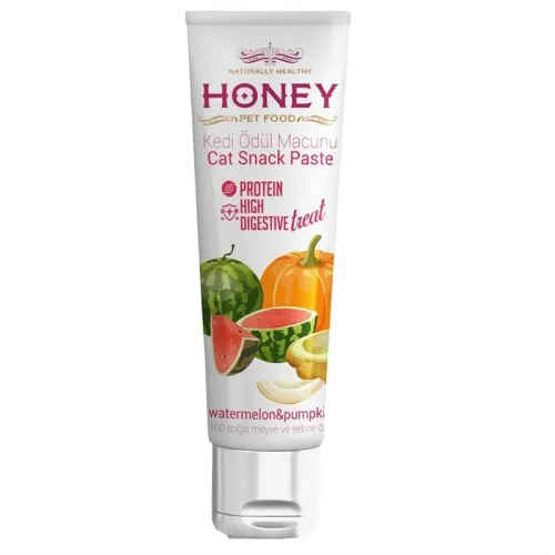 Honey Cat Treat Paste With Pumpkin &amp; Watermelon Flavor