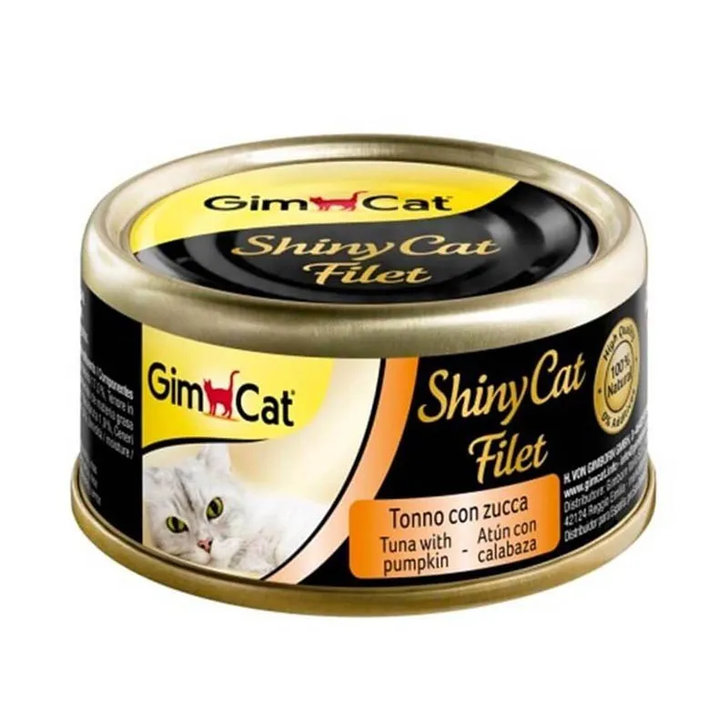 Gimcat Shiny Canned Adult Wet Cat Food With Tuna Fish &amp; Pumpkin Flavor