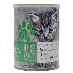 Us Pet Canned Kitten Wet Food With Chicken ، Duck &amp; Pumpkin Flavor