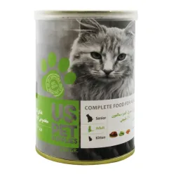 Us Pet Canned Adult Wet Cat Food With Chichen &amp; Zucchini &amp; Salmon Fish Flavor