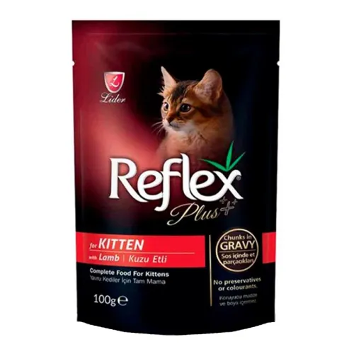 Reflex Plus Pouch Kitten Wet Food With Lamb Flavor In Gravy