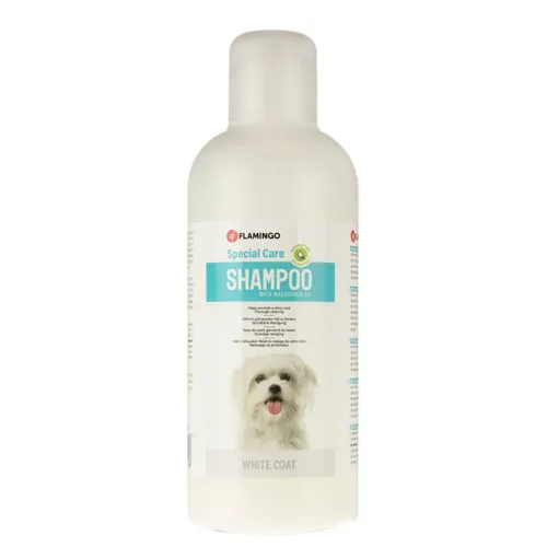 Flamingo Dog Shampoo With Macadamia Oil For Withe Coat