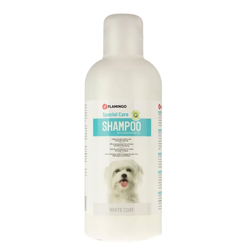 Flamingo Dog Shampoo With Macadamia Oil For Withe Coat