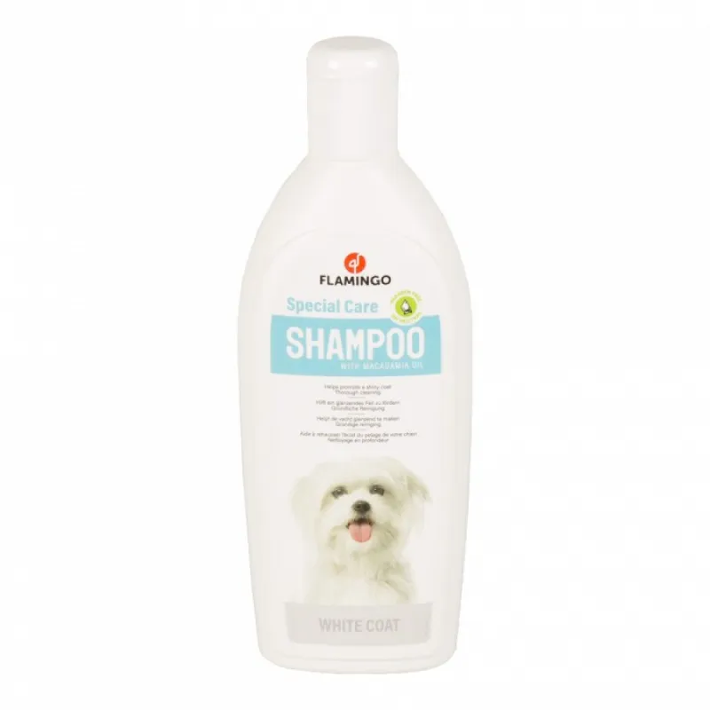 Flamingo Dog Shampoo With Macadamia Oil For Withe Coat